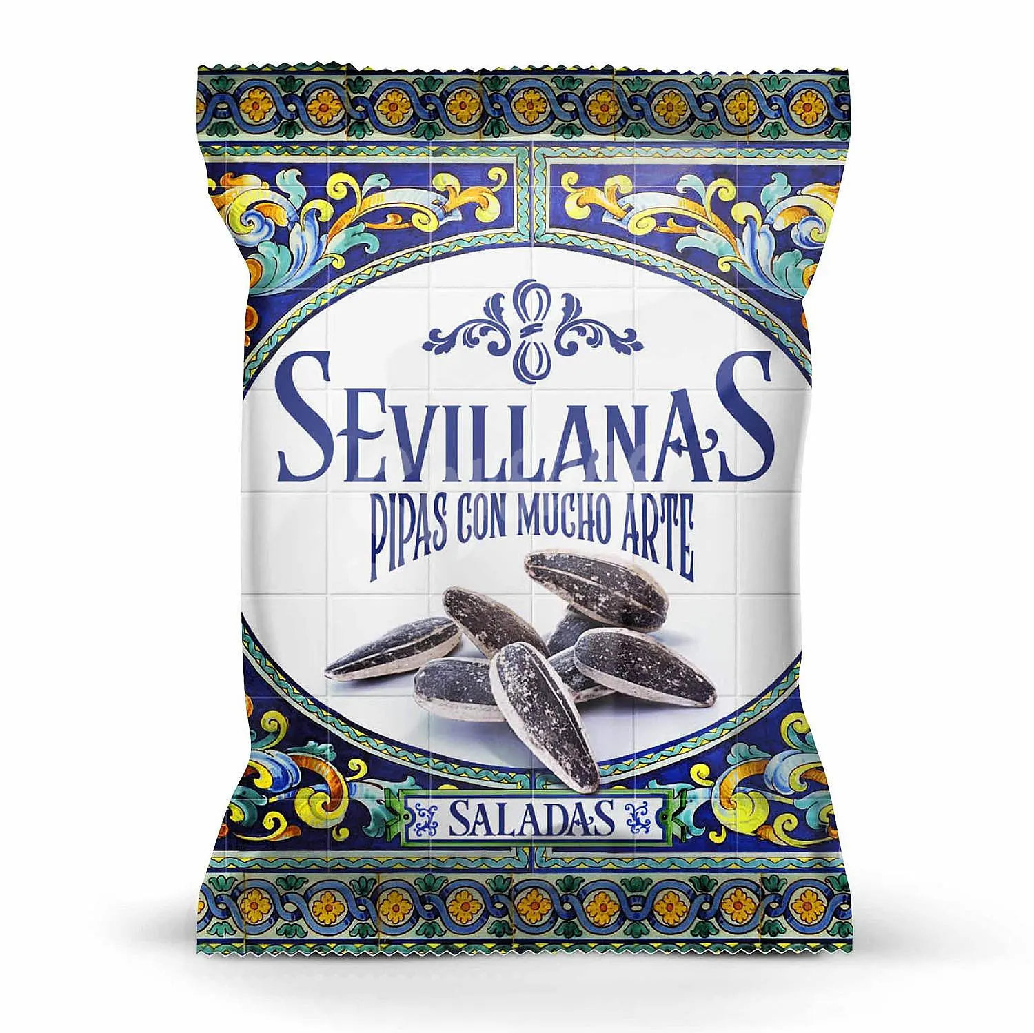 Pipas sevillanas caja 10 unidades saladas sabor Sevilla con arte mejor calidad