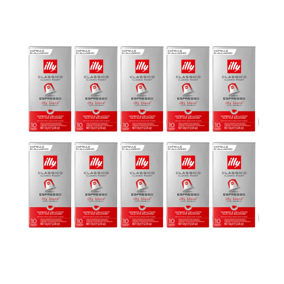Illy pack 10 classic boxes compatible nespresso capsules 10 units - qumir
