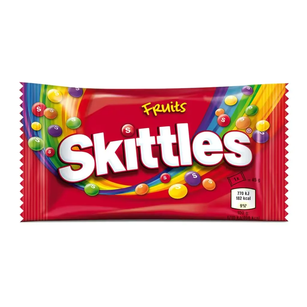 SKITTLES FRUIT-Chewy Candy Fruity Flavor-Box Of 14 Units of 38gr