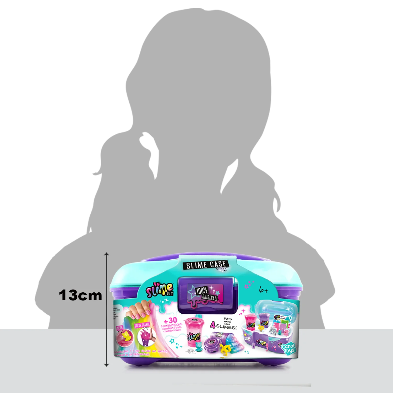 Mini slime briefcase that glow in the dark and changes color - mini slime case glow in the dark and color change - so slime - canal toys - ssc049