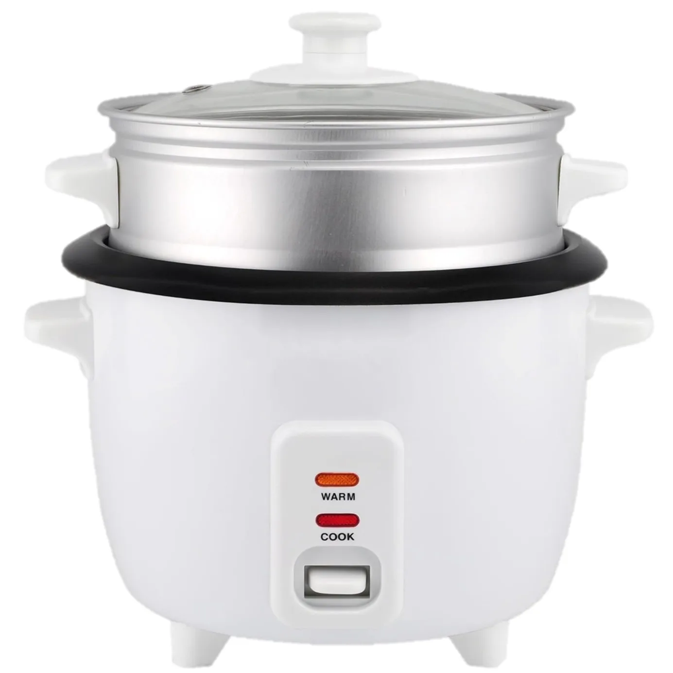 Arrocera Eléctrica 2.8L con Vaporera, 1000W, Recipiente Antiadherente, Tapa de Cristal y Función Mantener Caliente LoLek