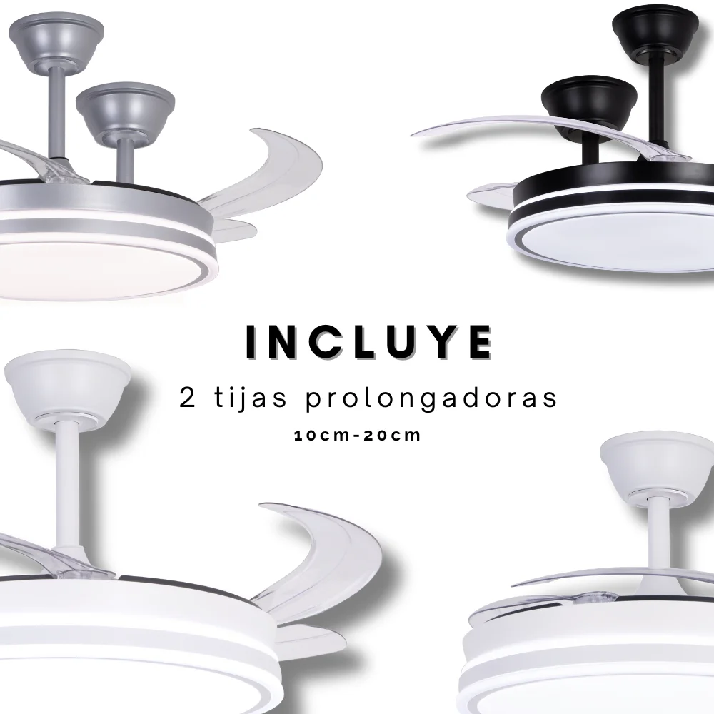 Akunadecor BEST SELLER محرك بتيار مستمر 6 سرعات (3 تشطيبات) تقنية LED 72 وات نظام CCT 7920 لومن مؤقت تحكم عن بعد ضوء لون عاكس محرك ذاكرة صامت للغاية للصيف/الشتاء.