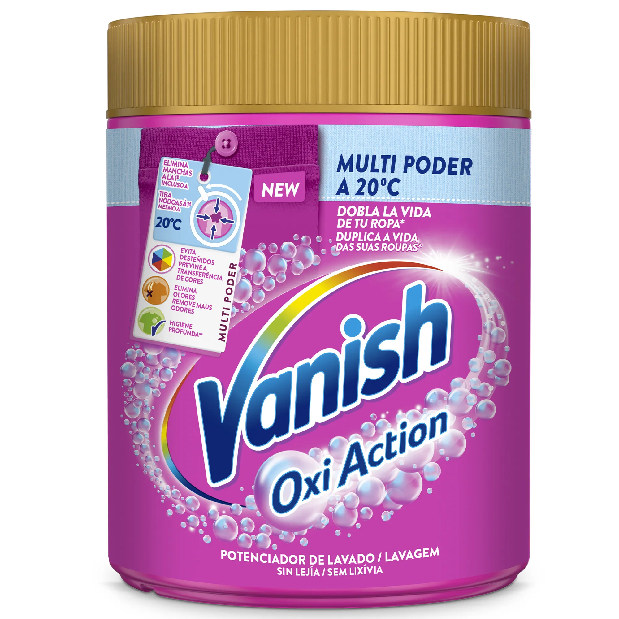 Vanish Oxi Advance Quitamanchas para la ropa, elimina olores, potenciador de Lavado en polvo - 400 gr