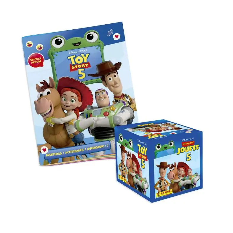 Toy Story 5 - Caja 50 sobres o Album + Caja 50 sobres para elegir - Colección cromos Oficial Panini Garantizado