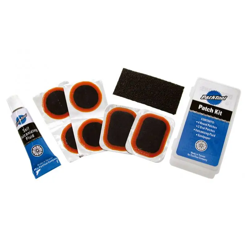 PARKTOOL | Caja De Parches VP-1 - Kit Parches. Tubo de pegamento. 1 Papel de lija.