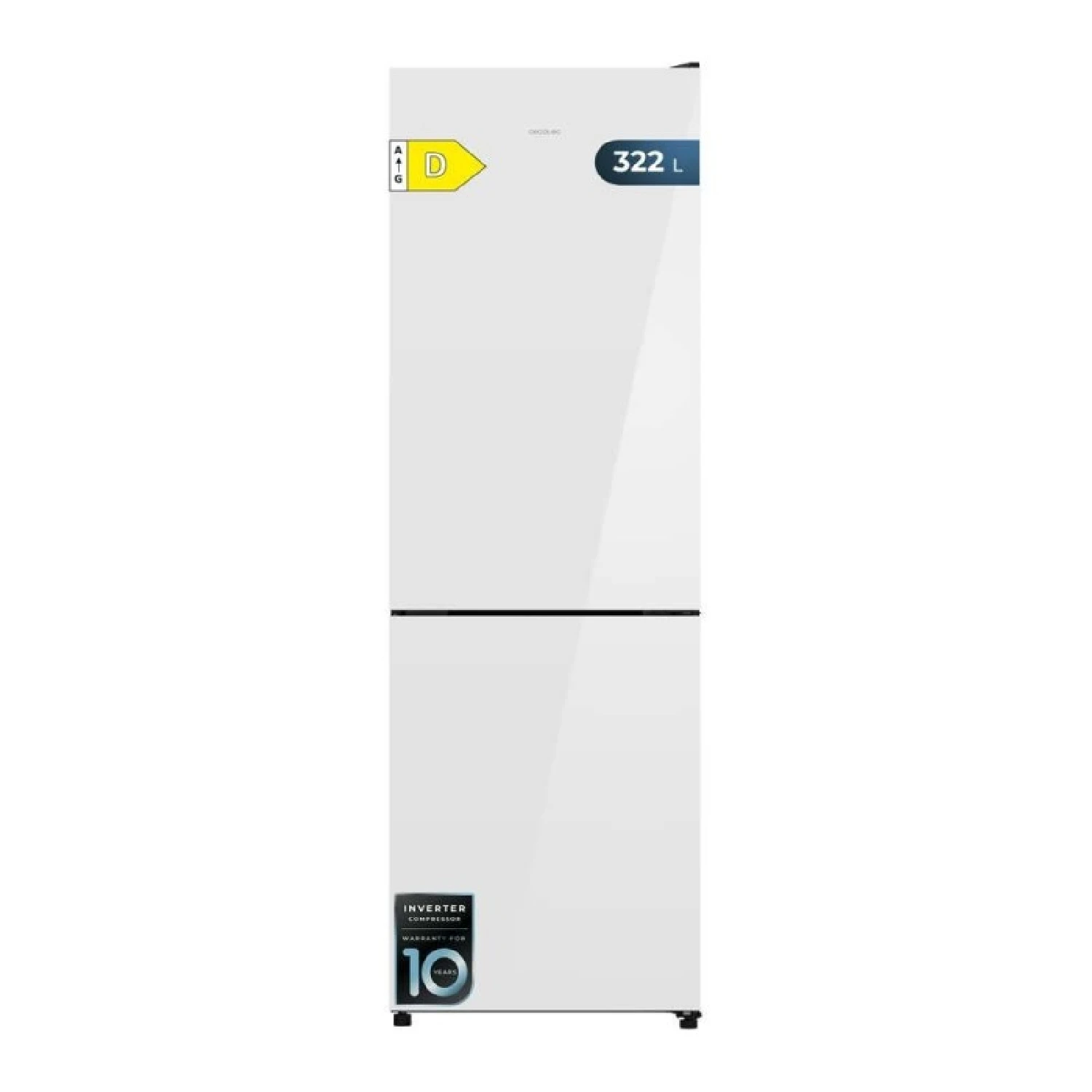Cecotec Frigorífico Combi 322L Bolero CoolMarket Combi 322i White Glass D. 185,5cm de Alto, 59,5cm de Ancho