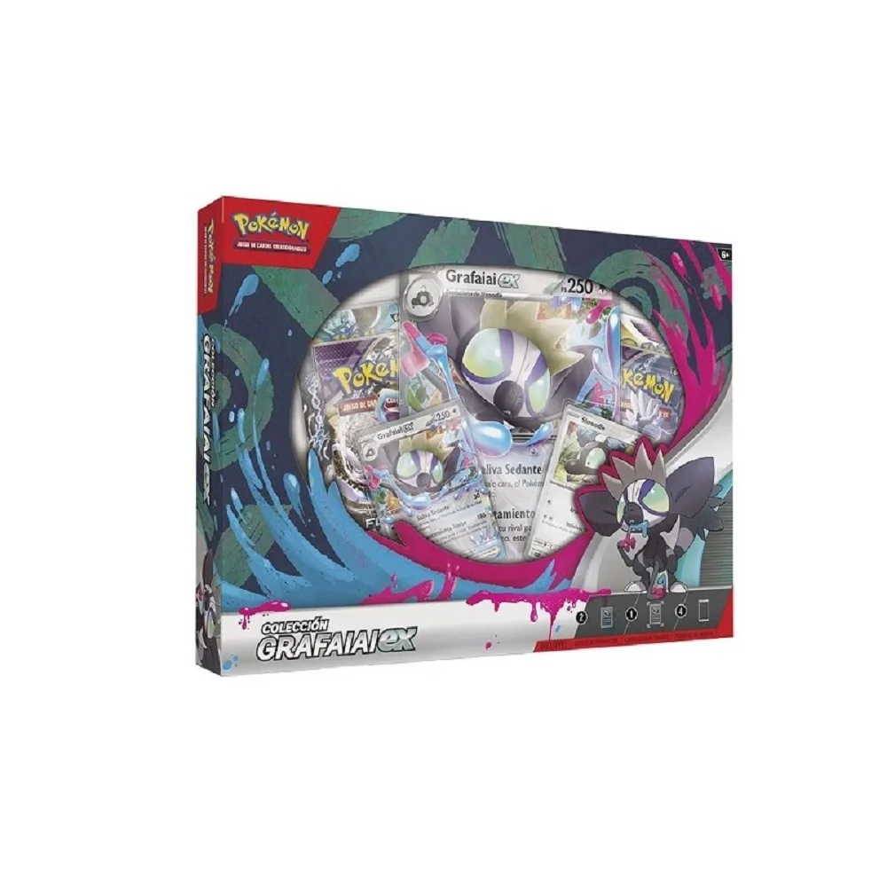 Pokemon Colección Grafaiai EX - Juegos de Cartas Originales Español con Cartas Holográficas Exclusivas