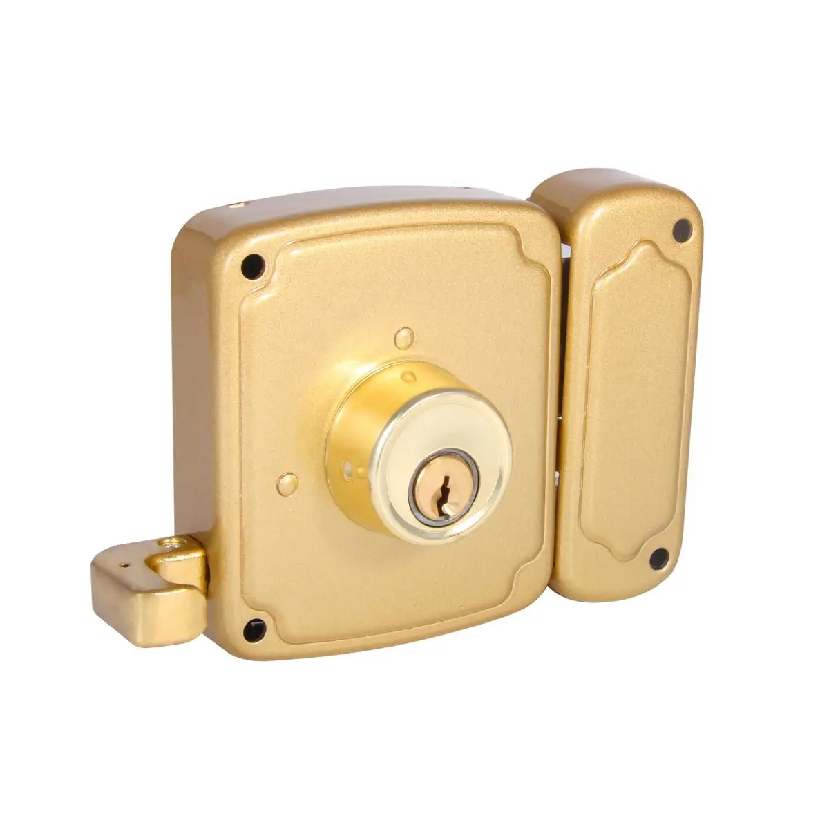 Cerradura de seguridad T/UCEM de sobreponer dorada Handlock - Medida 80mm