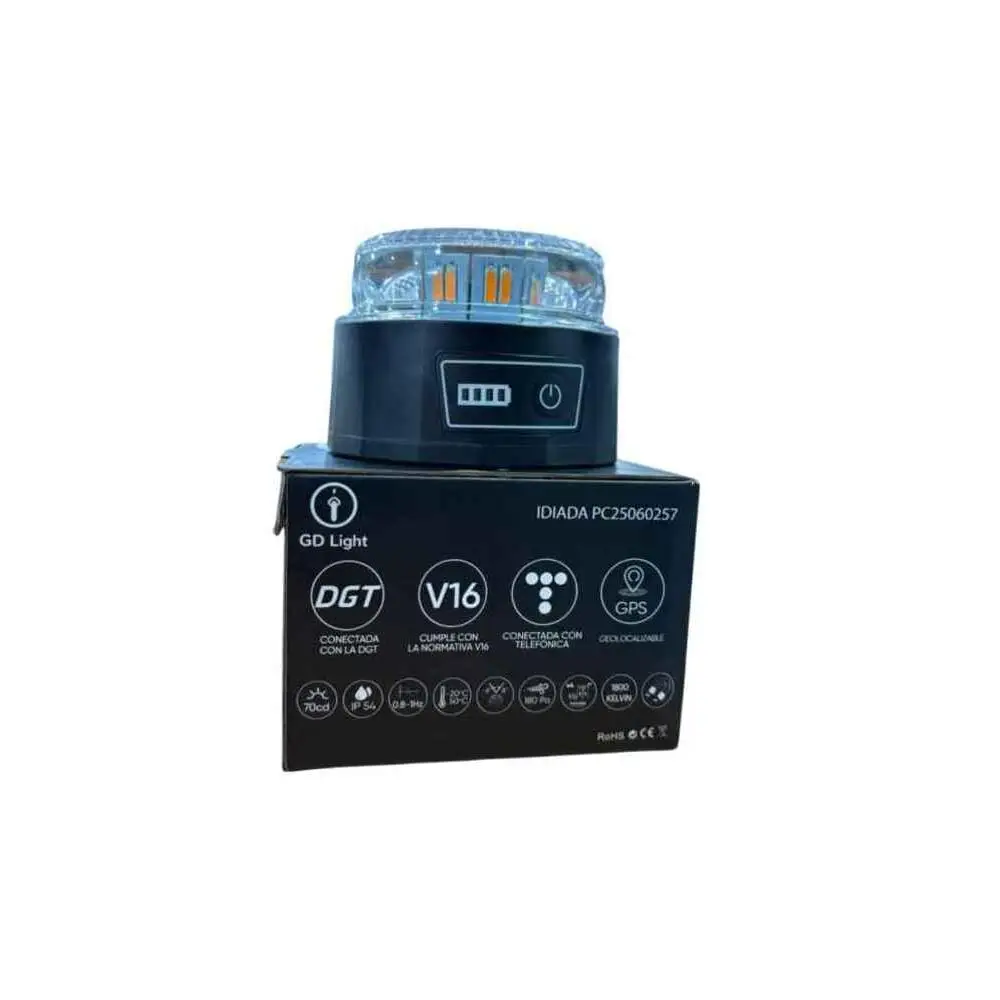 Baliza V16 geolocalizada GD LIGHT conectada a DGT 3.0