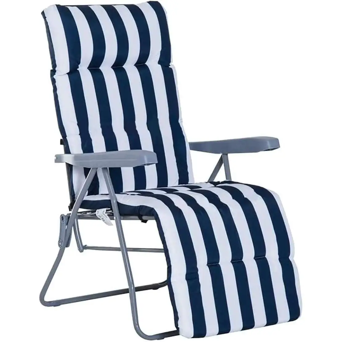 REINO MANSIDI SL Cojín Tumbona 180x55x8cm Raya Azul