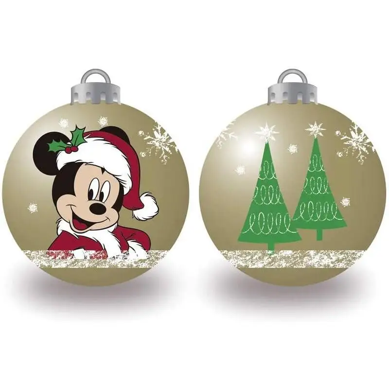 Gerimport Pack 10 Bolas Doradas Disney Mickey Mouse 6 Cm - Adornos Navideños