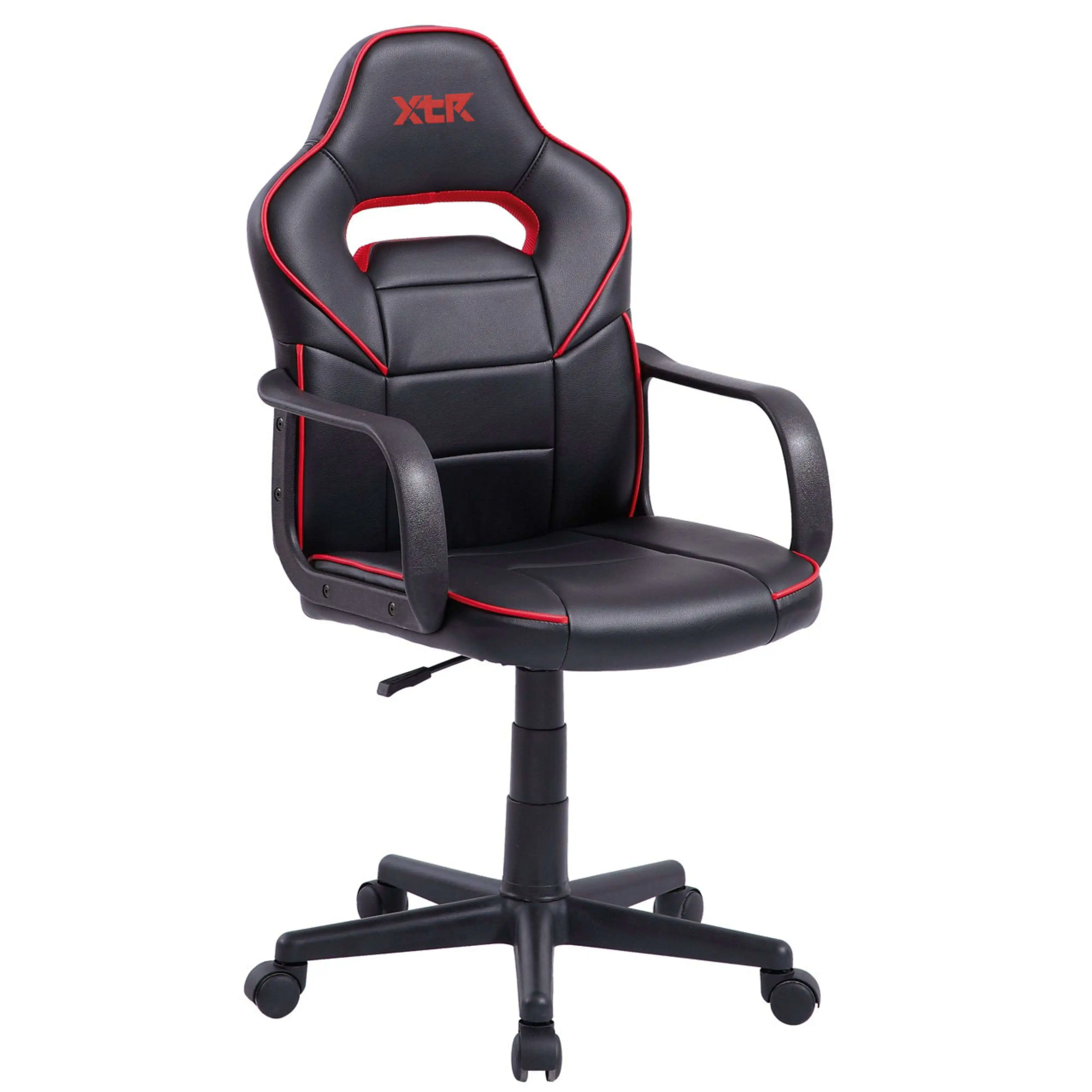 Miroytengo Silla Gamer Dert Juvenil Giratoria Regulable en Altura Color Negro y Rojo
