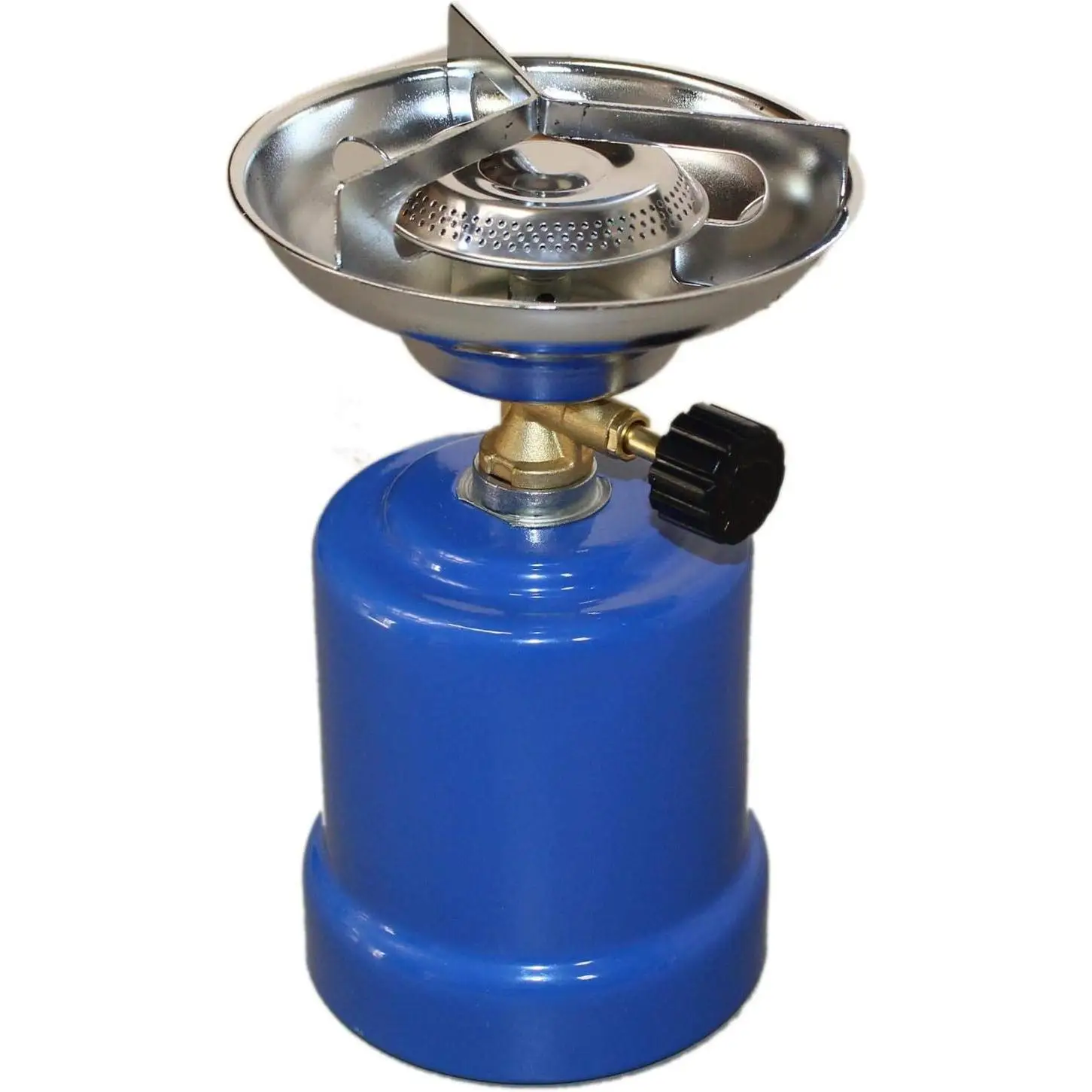 Hornillo de Gas Portátil 1,1 kW para Cartuchos de Butano 190 g – Cocina Compacta y Segura para Camping, Picnic o Playa – Encendido Manual, Bajo Consumo (80 g/h), Diseño Metálico Ligero Tipo 200 –