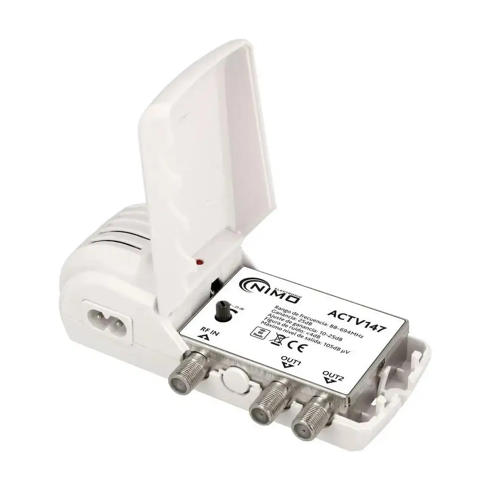 Amplificador de TV interior 2S 25dB LTE700 ACTV147