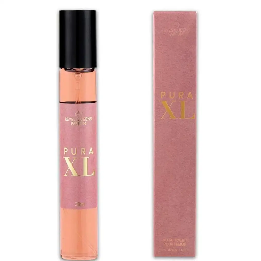 Mini perfume para mujer REYES QUEENS, Pura XL 33 ml Familia Olfativa: Floral, Tamaño: 33 ml, Concentración: Agua de colonia, Género: Femenino