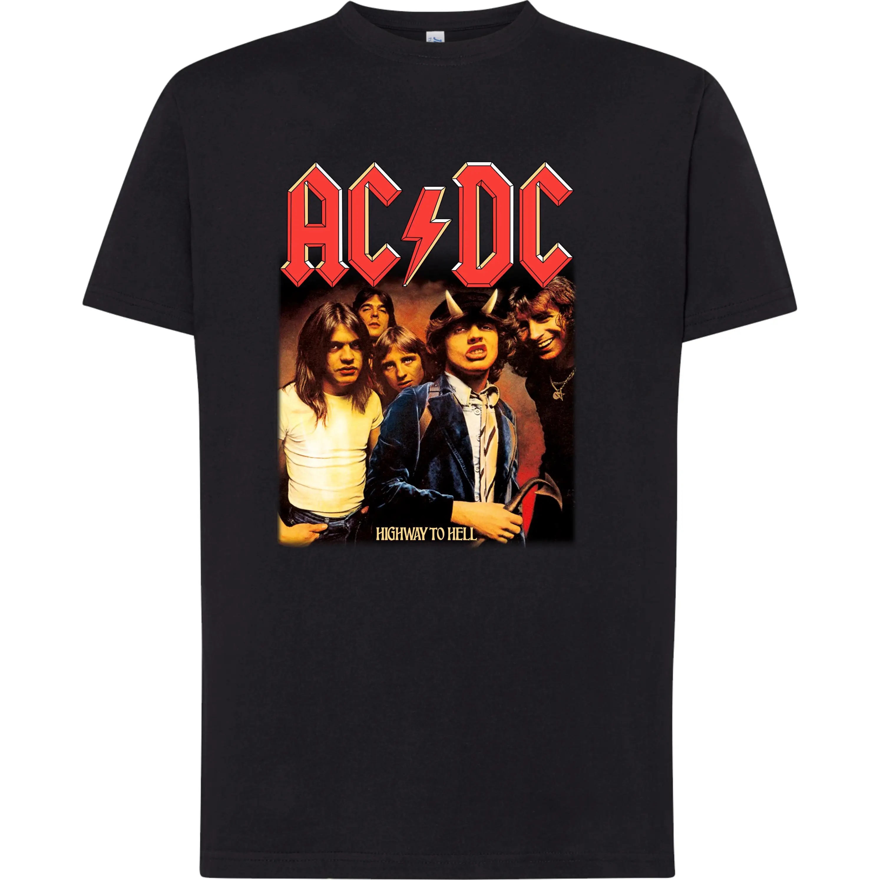 T shirt AC/DC Highway to Hell - | Cotton | Short sleeve and long sleeve-tubular fabric, without side seams. -Smooth point