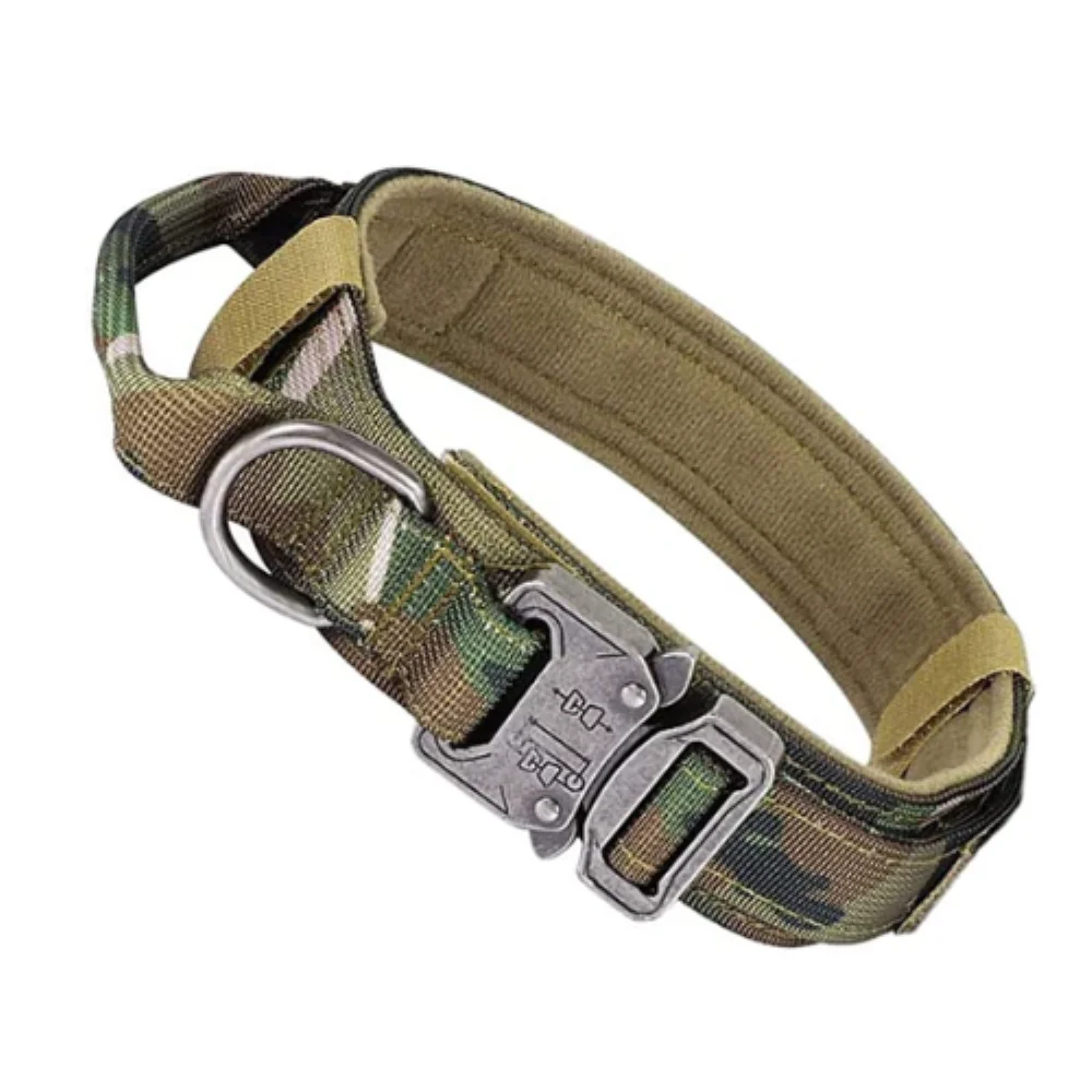 Prowalk Collar Táctico para Perro K9, Talla M - Ideal para Adiestramiento, con Hebilla de Metal de Liberación Rápida y Asa de Control para Entrenamiento de Cachorros, Alta Calidad