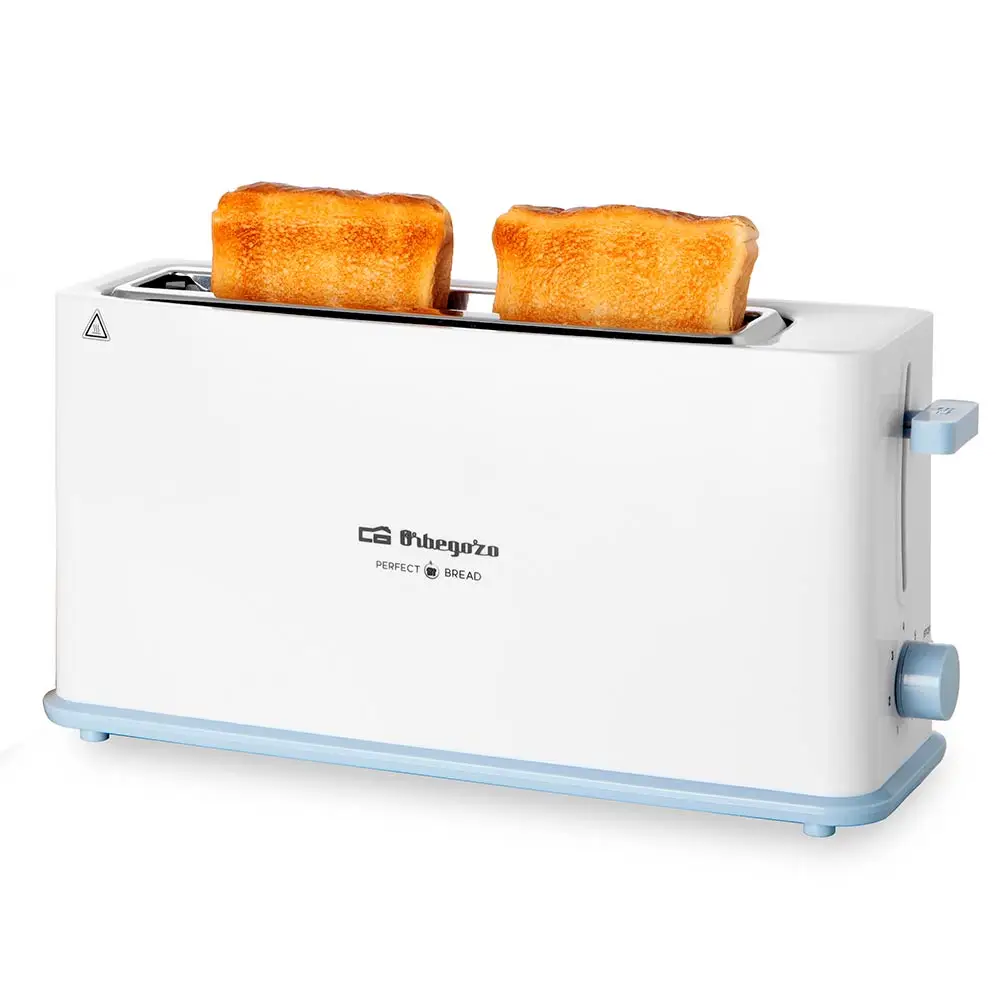 Orbegozo to 4014 long slot toaster, quick stop, crumb tray, warms buns, 7 toasting levels, 850 w