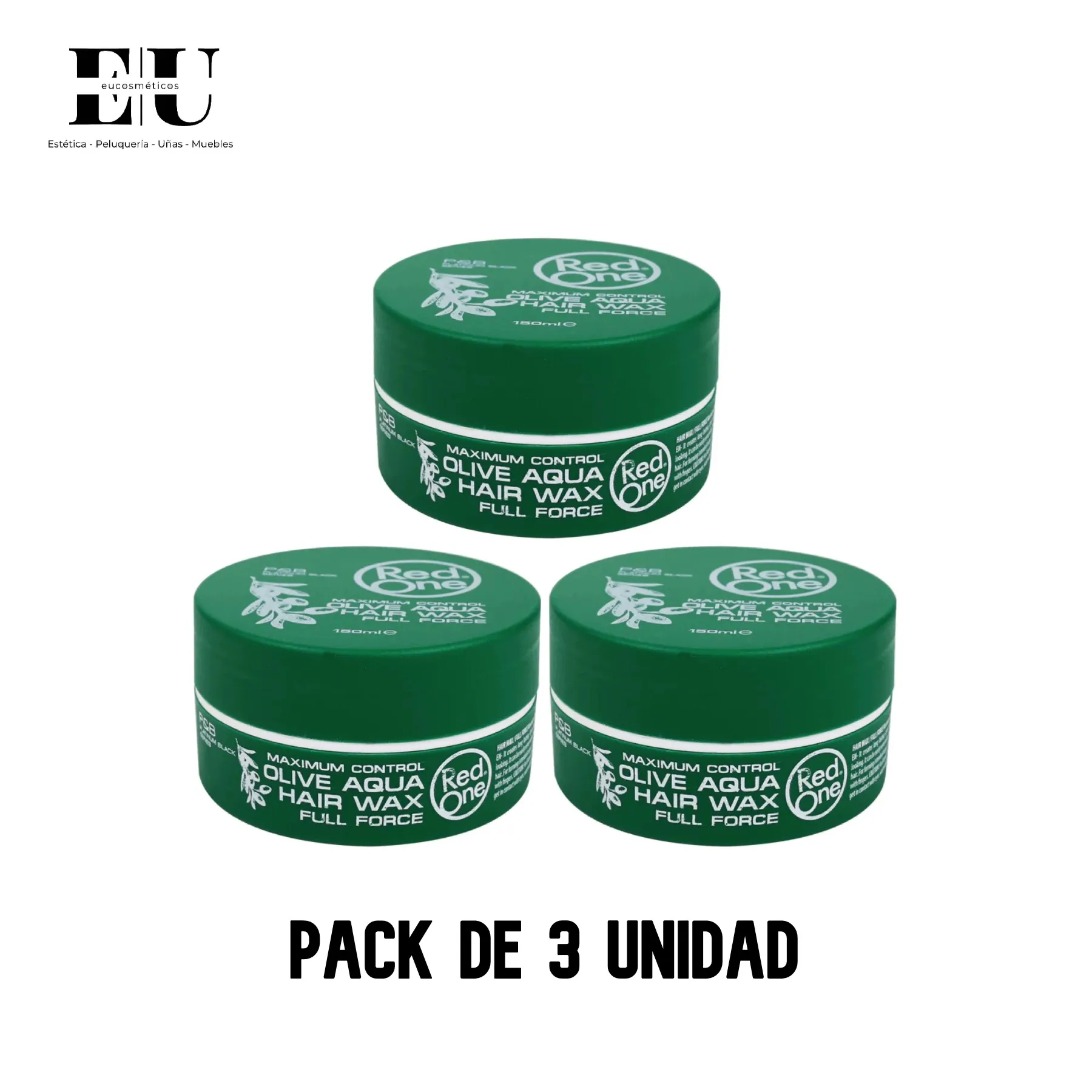 Redone - Pack 3 unidad Olive Aqua Hair Wax 150Ml