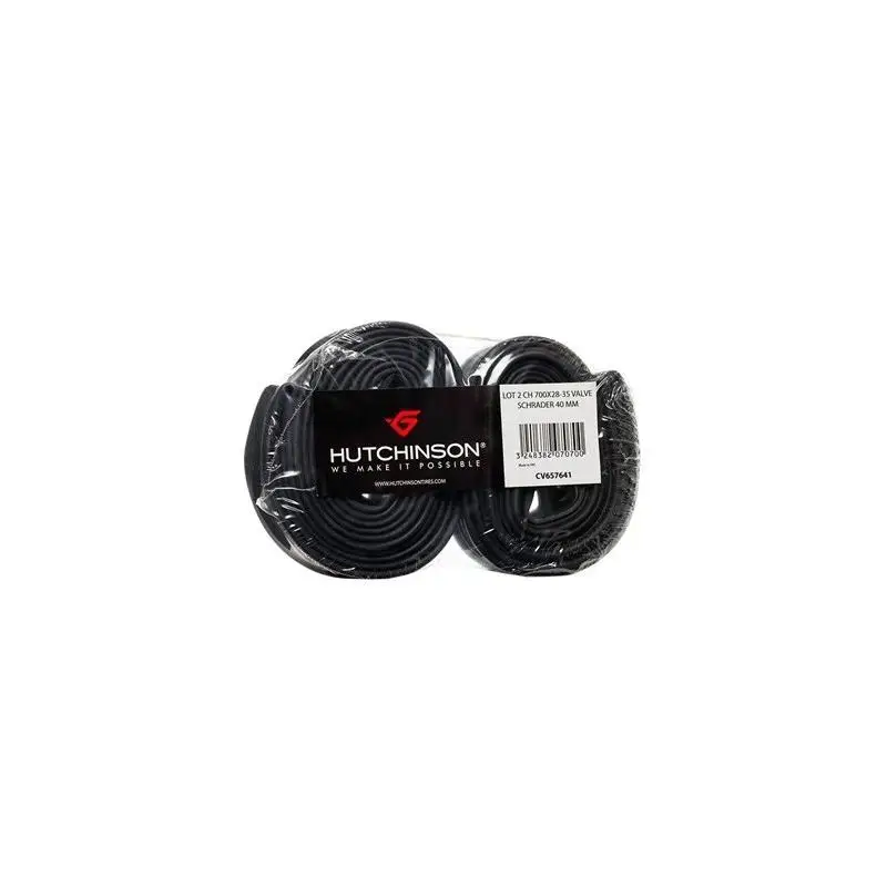 Hutchinson Pack 2 Camaras 700x28-35 Scharder 40mm Hutchinson Pack 2 Camaras 700x28-35 Scharder 40mm HUTCHINSON   bicicleta