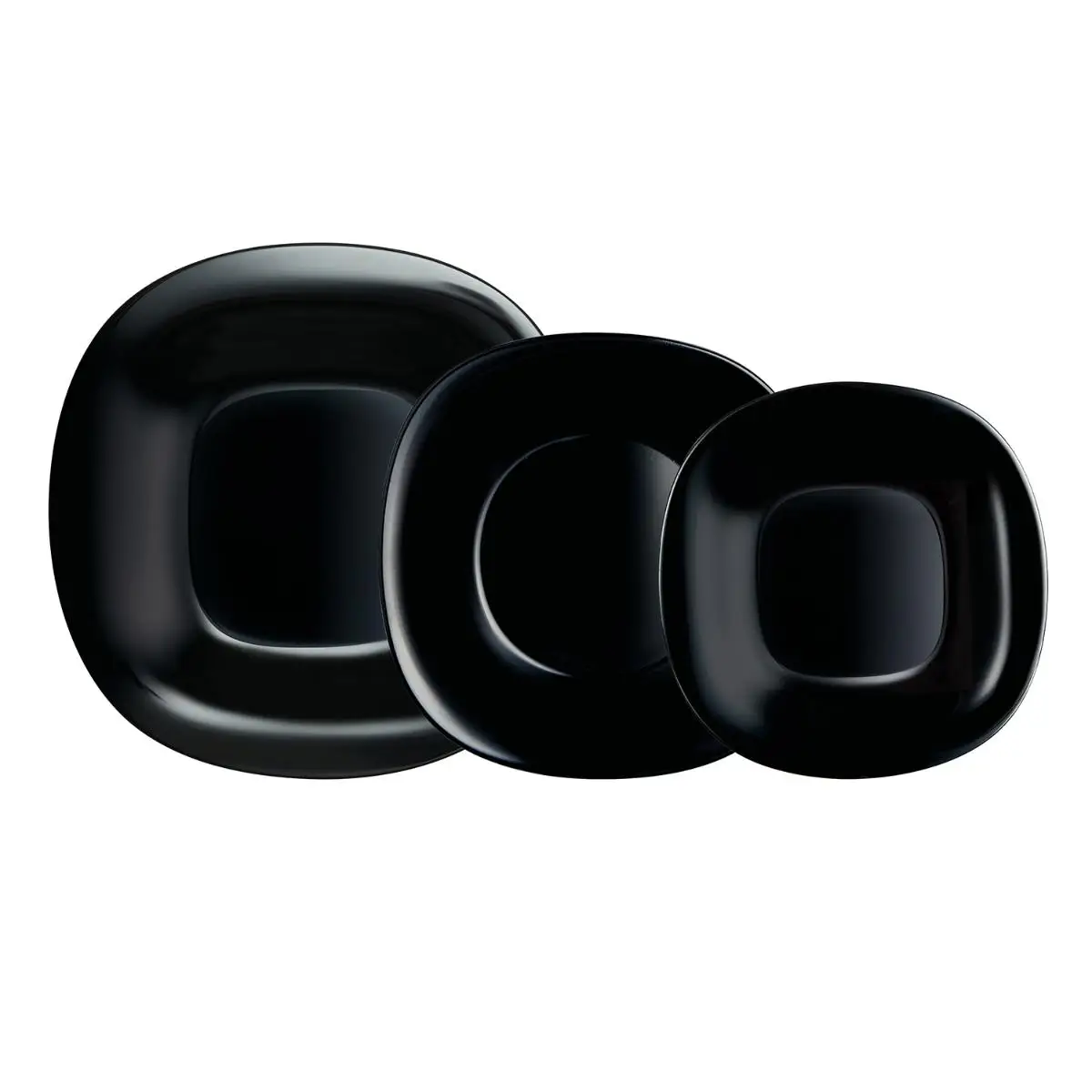 Vajilla Luminarc Harena Opal 12 Piezas – Negro Brillo