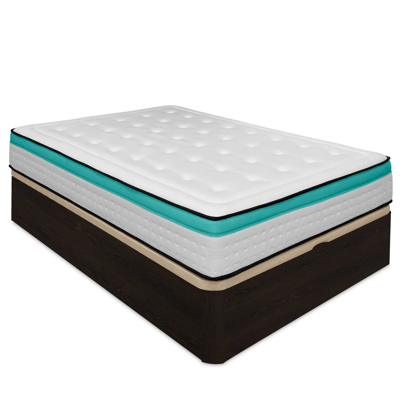 Pack Canapé Abatible con gran capacidad - Colchón Viscoelástico con muelles ensacados Premium Bio Max - 24cm de Grosor - Alta calidad - Fabricado en España - Somnia Descanso [Envío y montaje incluido]