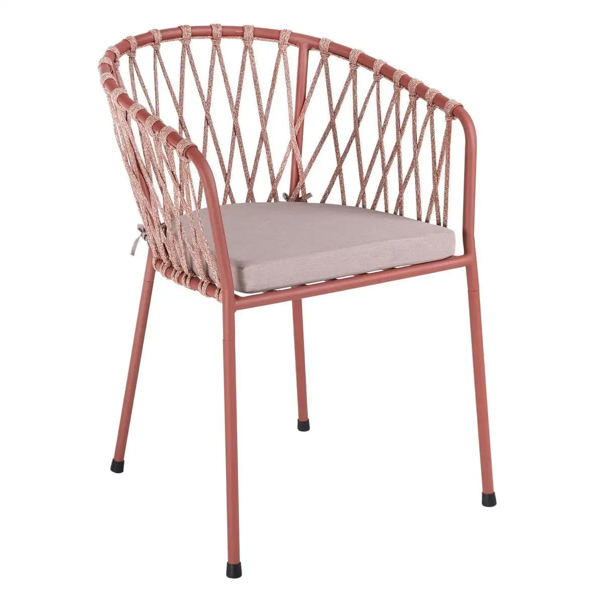 Silla de jardín con cojín de acero y cuerda técnica LOLAhome