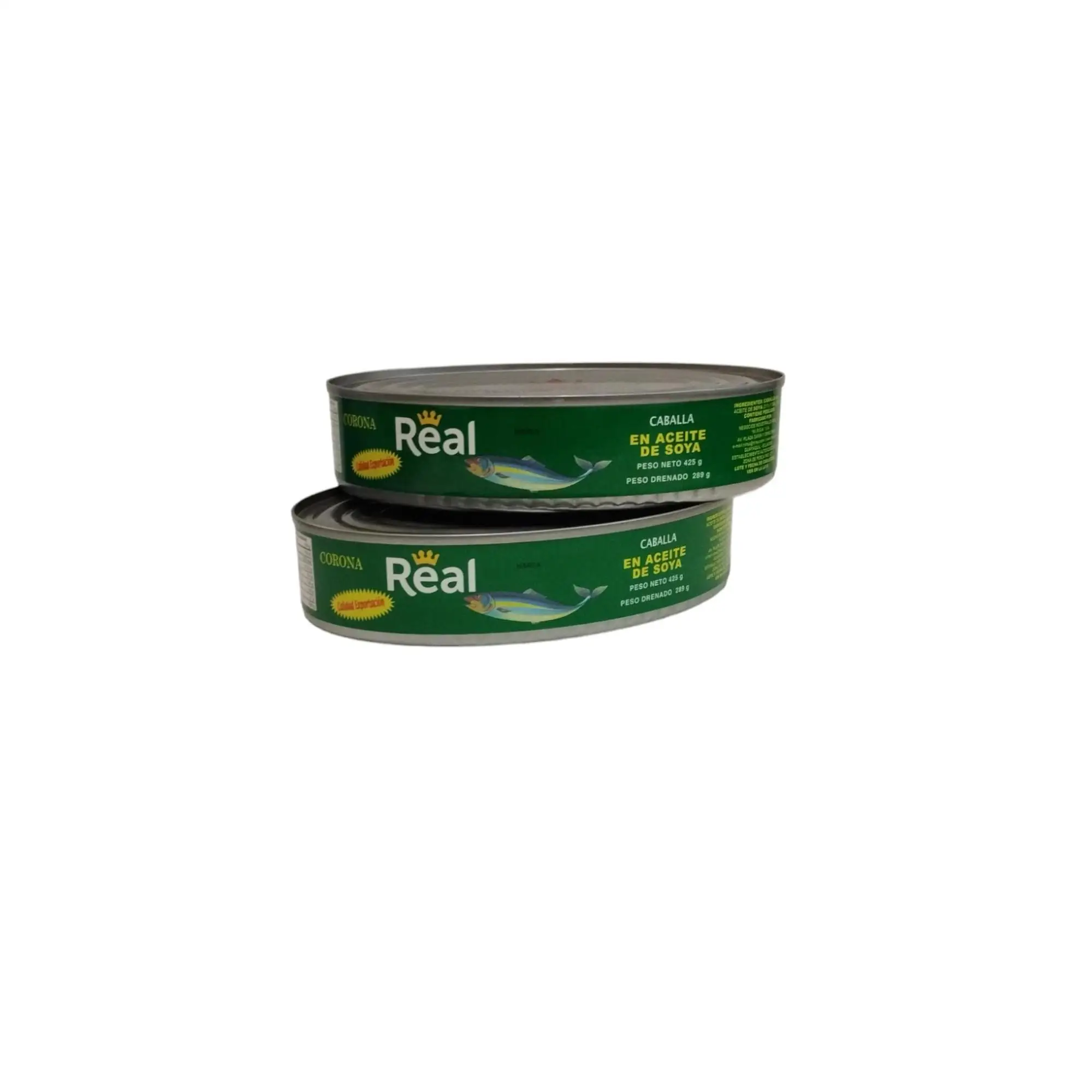 CABALLA EN ACEITE DE SOJA - CORONA REAL - SARDINAS EN ACEITE DE SOYA - PACK DE 2 - 425 G
