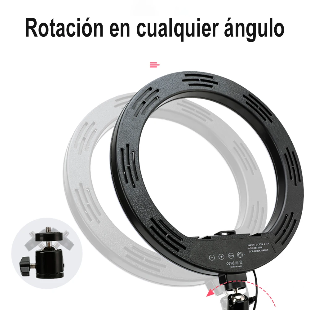 Led light ring 30 cm diameter |   12 inch ring light for mobile phones or cameras |   Selfies, photography, makeup, youtube, tik tok live |   Usb cable and controller |   Revolutionline brand