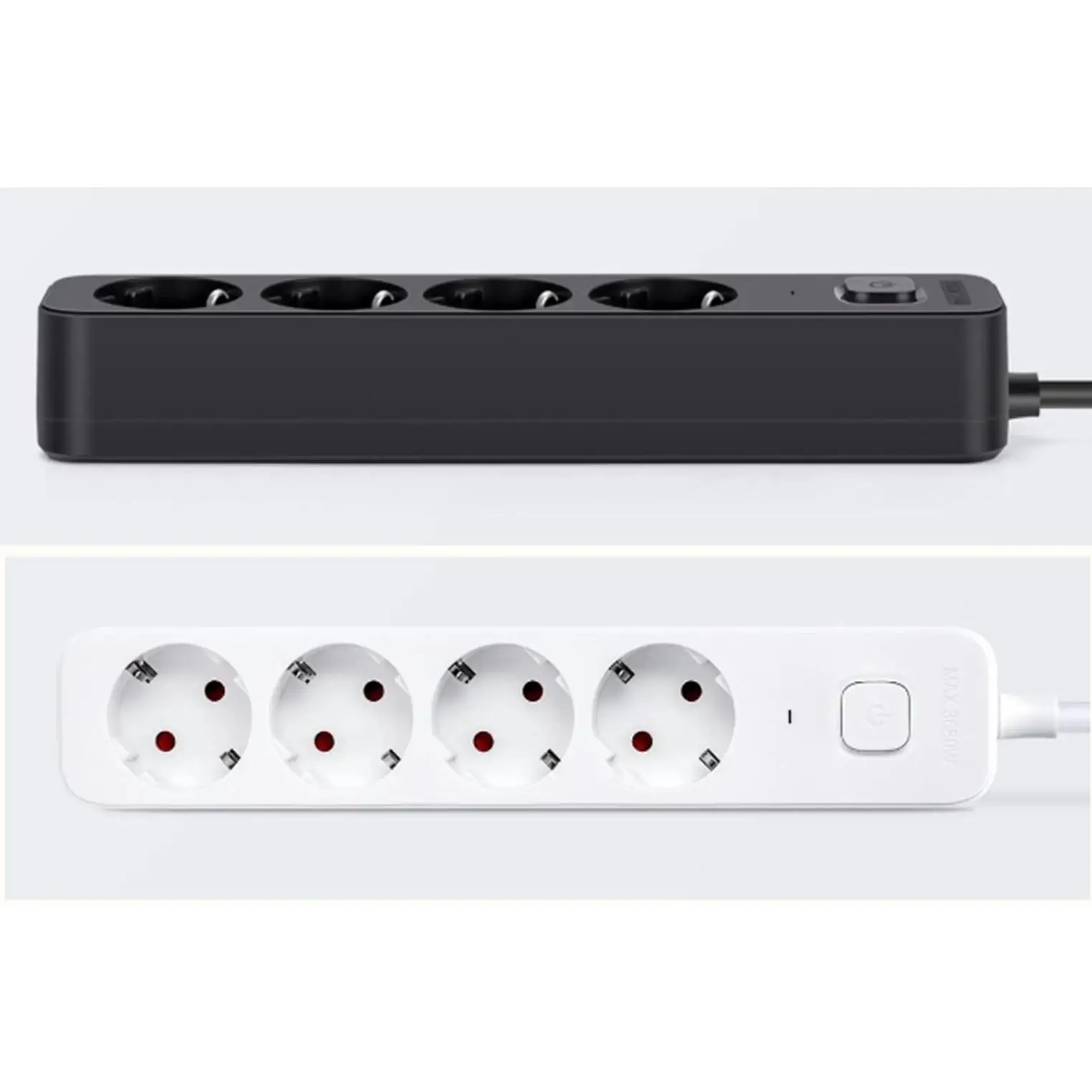 Aigostar Regleta Enchufes, Alargador Enchufe de 4 Enchufes con Interruptor