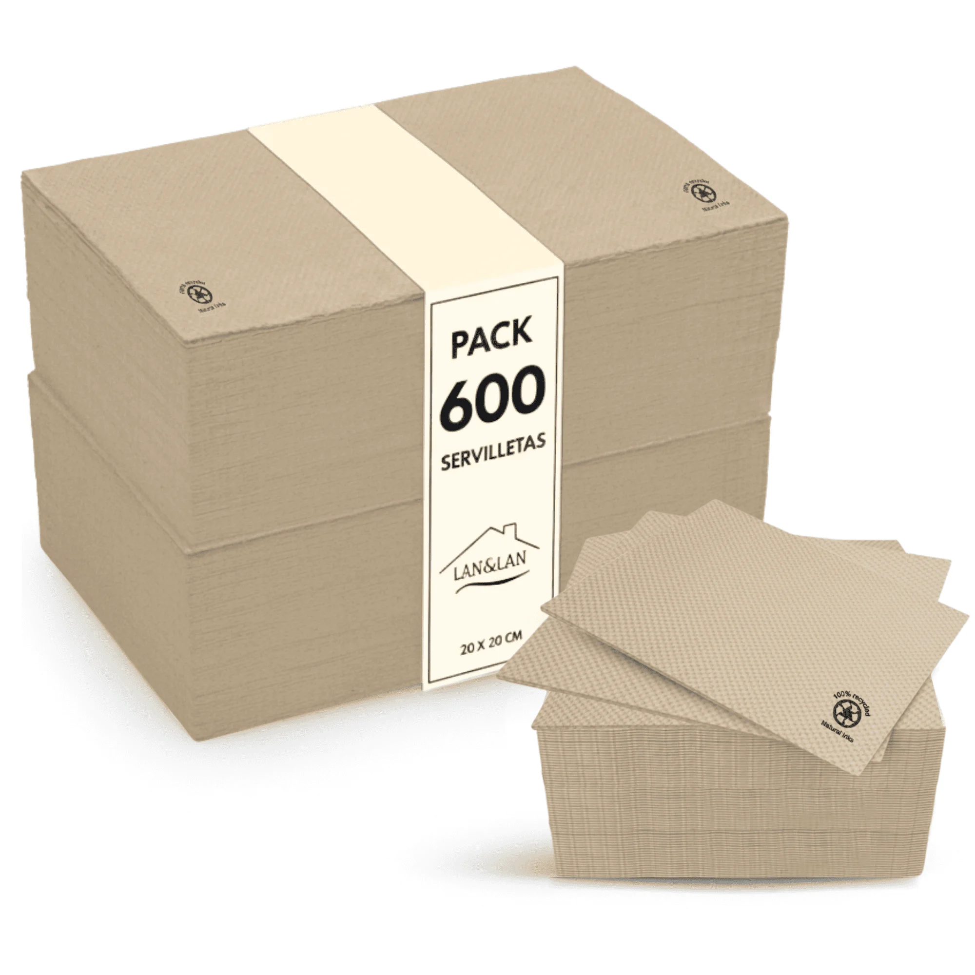 Servilletas Cocktail Biodegradables y Desechables, Servilletas de papel y Micropunto modernas para tus Eventos - LAN&LAN