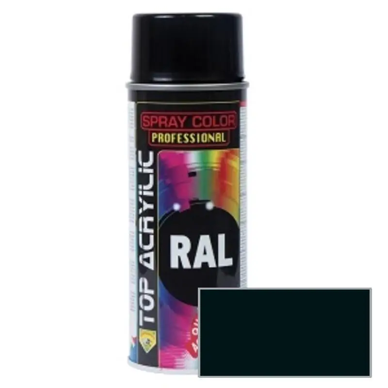 Matte Black Acrylic Spray RAL-9005 400ml for paint care, perfect for a smooth finish and ideal for various surfaces.