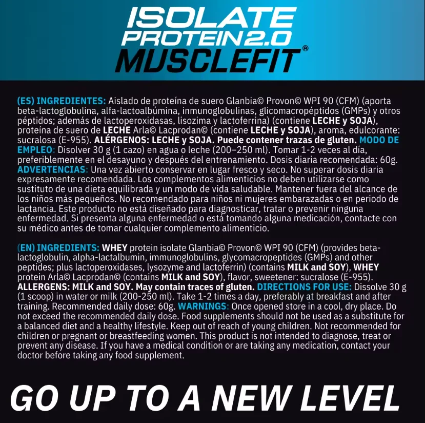 Isolate Protein CFM 2000g - MuscleFit Isolate Protein for musculo creation musclecult│