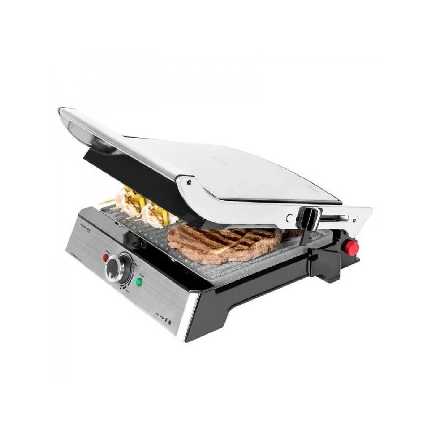 MediaMarkt Cecotec Grill, Rock'ngrill Pro, Potencia 2000W, Superficie Antiadherente, Placas Extraíbles - Imagen 5