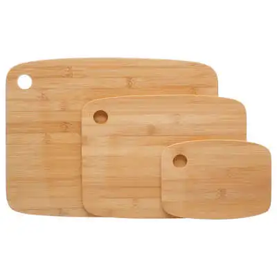 Factory Cuadros - Juego de 3 Tablas de Cortar de Bambú - 3 Tamaños Diferentes