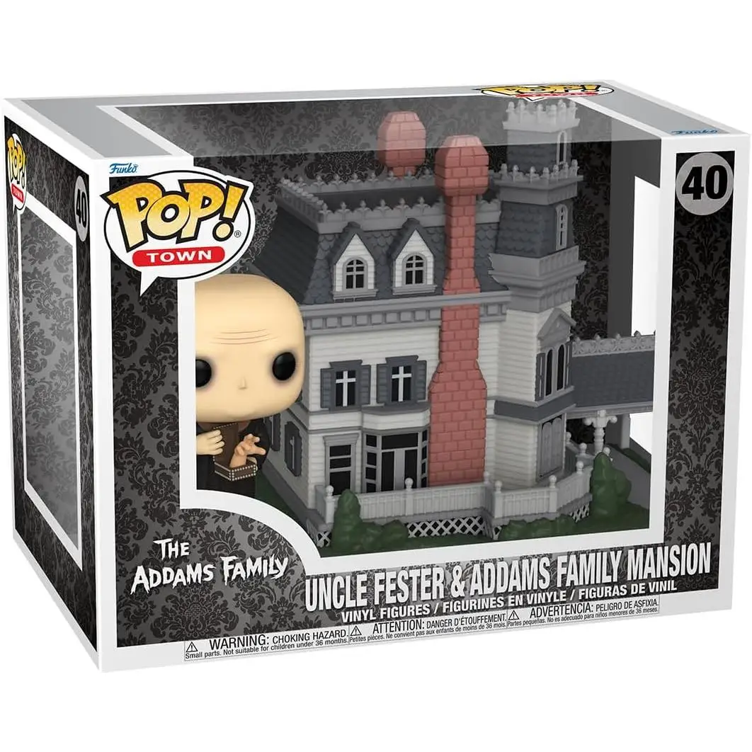 Funko Pop! Town: AFC - Addams Home with Uncle Fester - Addams Family Classic TV-collectible vinyl figure-gift Idea-official merchandise-toys for children and adults-TV Fans