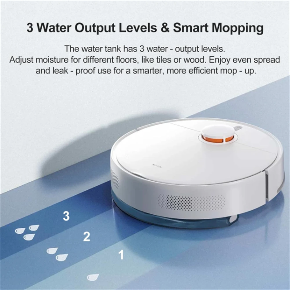 Xiaomi Robot Vacuum S40C, Potente ventilador de succión 5000 Pa, Depósito de agua y depósito de polvo de alta capacidad 7