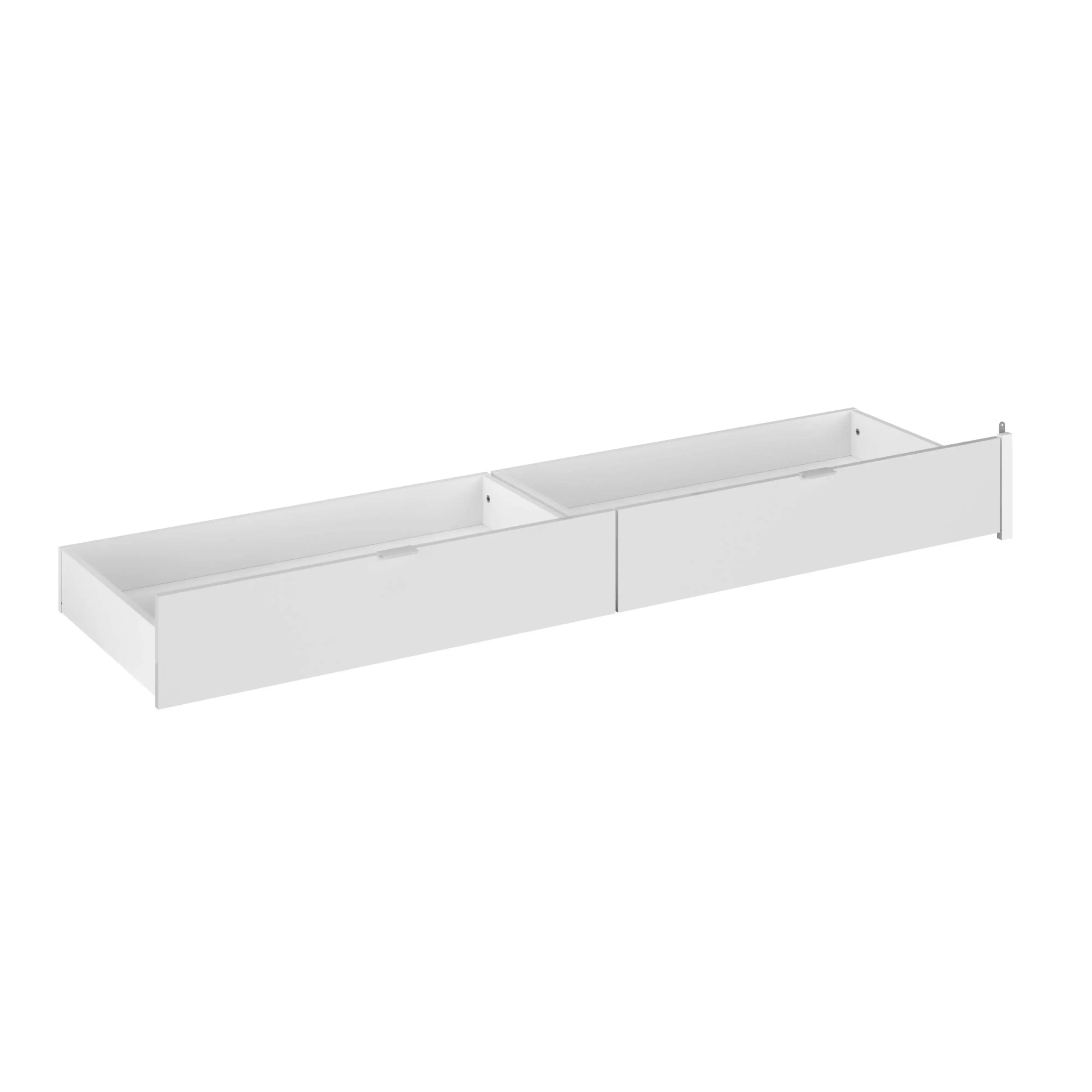 Miroytengo Cajones Inferiores para Cama John en color Blanco Shiny o Negro Stipple 190-200x22x50 cm