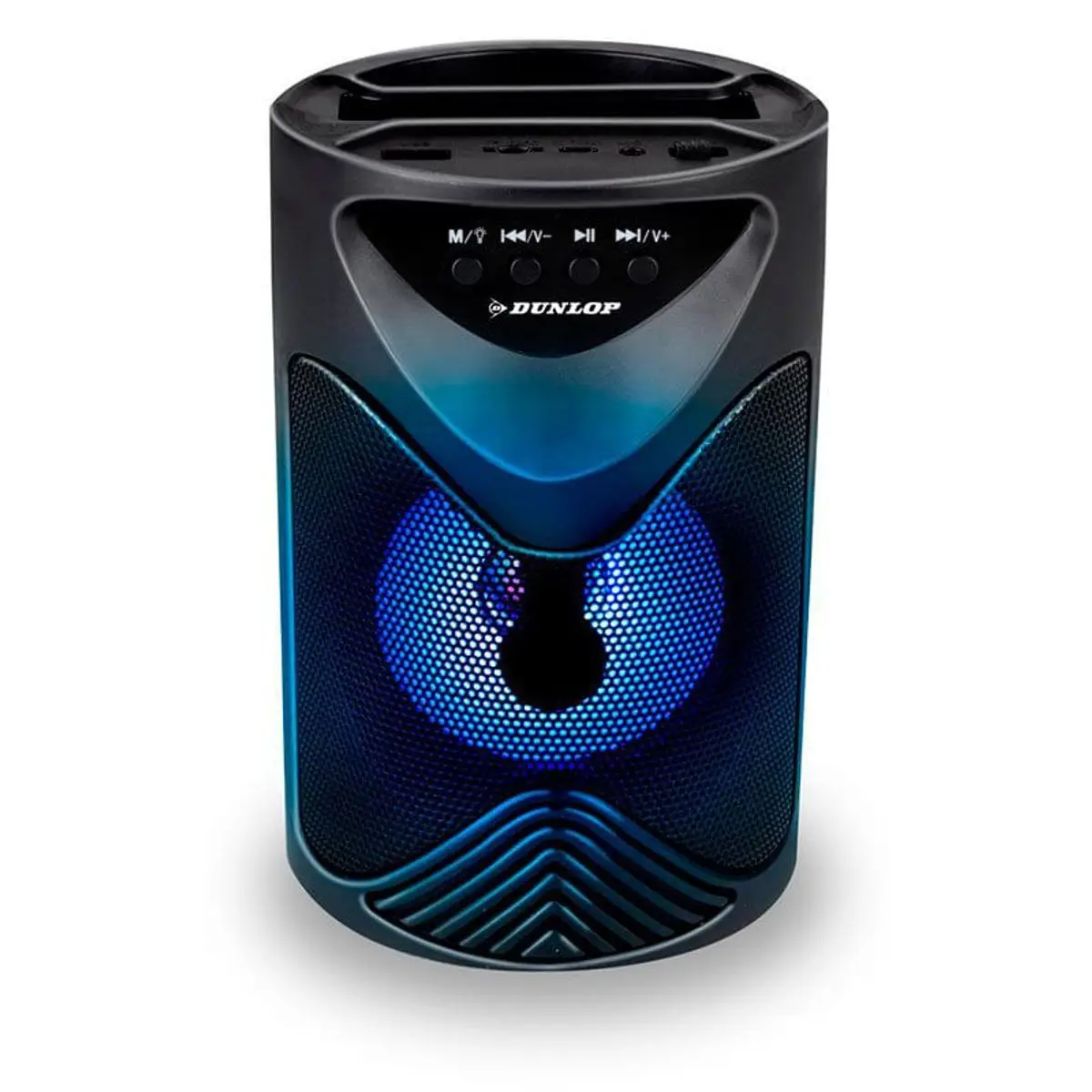 Altavoz portátil Dunlop 10W Bluetooth luz LED negro