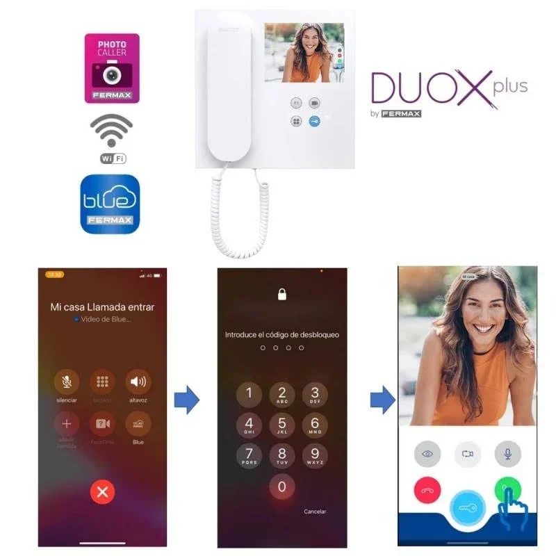 Fermax 9446 veo wifi monitor 4.3" duox plus 2 wires white