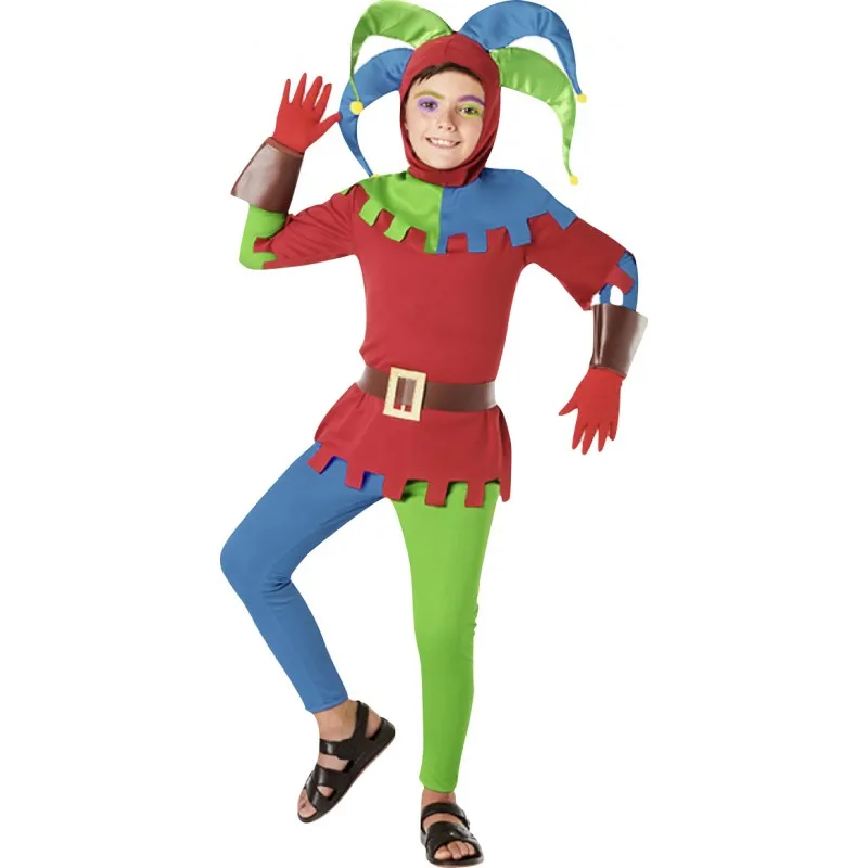 DISFRAZ DE NIÑO BUFON ARLEQUIN COLORES Kimokawaii