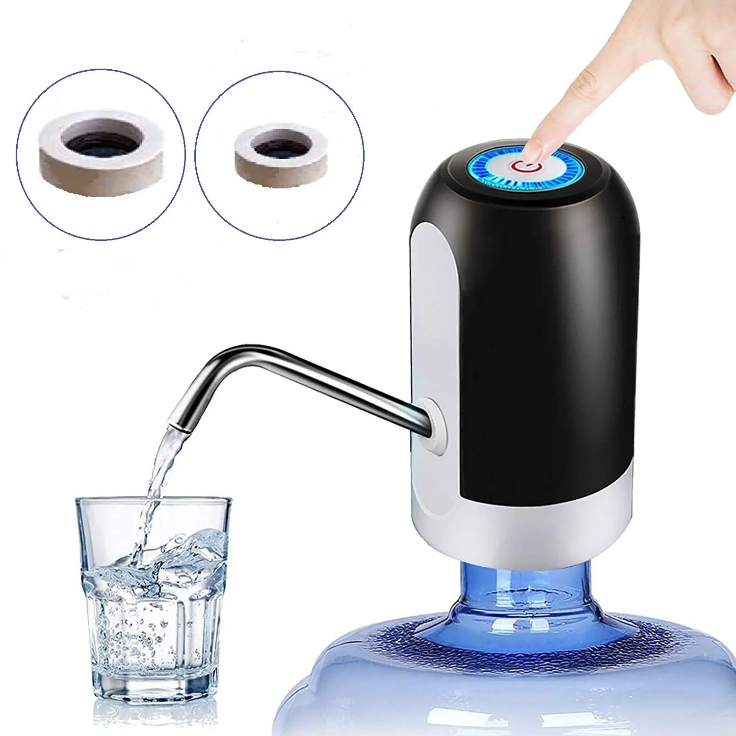 Green Cove-Automatic Electric water dispenser-rechargeable with lithium-ion battery-high compatibility and easy to use-incorporates 2 adapters for commercial 5/6/8 litres