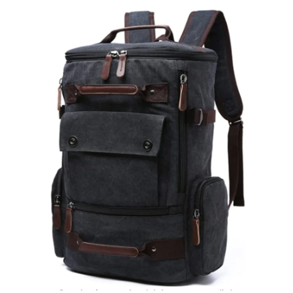 Prowalk-unisex kari 40l canvas backpack - hiking and excursions with style, resistance and versatility for all your adventures. With padded pc compartment, waterproof, ideal for daily and outdoor activities