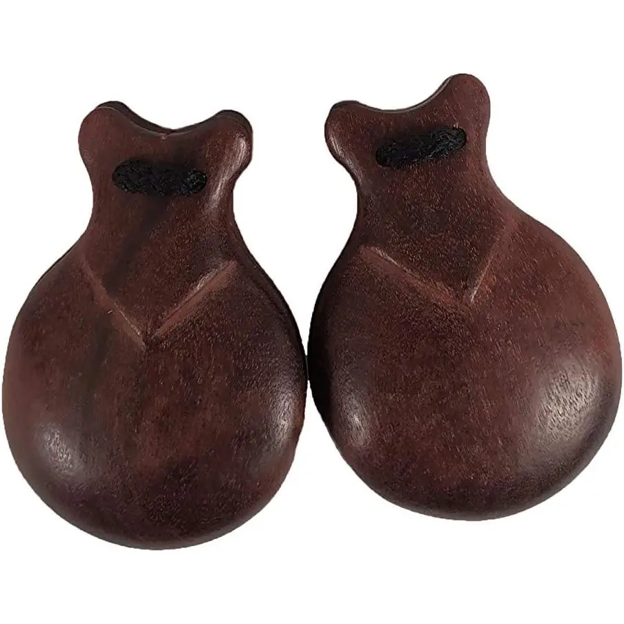 Castañuela infantil madera pulida caoba imitación palosanto nº 4 . Triana