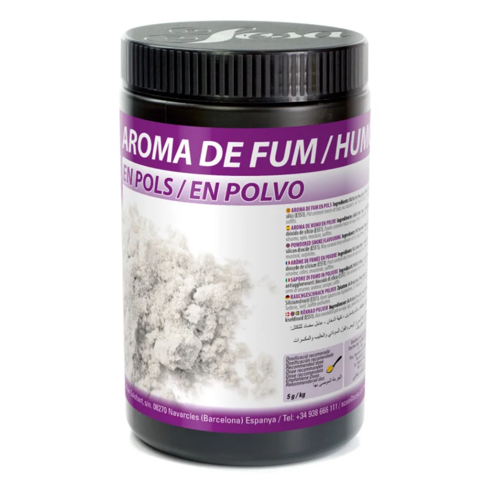 SOSA Aroma de humo en polvo 500grs - Aroma natural de humo de madera para uso alimentario - Uso profesional