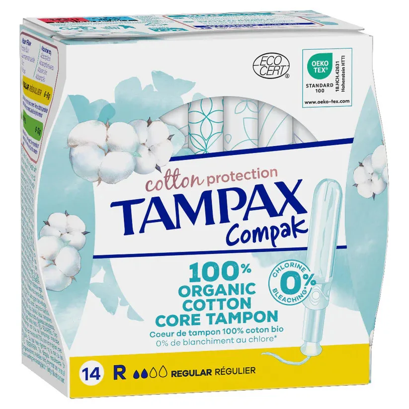 Tampax Tampones Organic Algodon Compak Regular 1