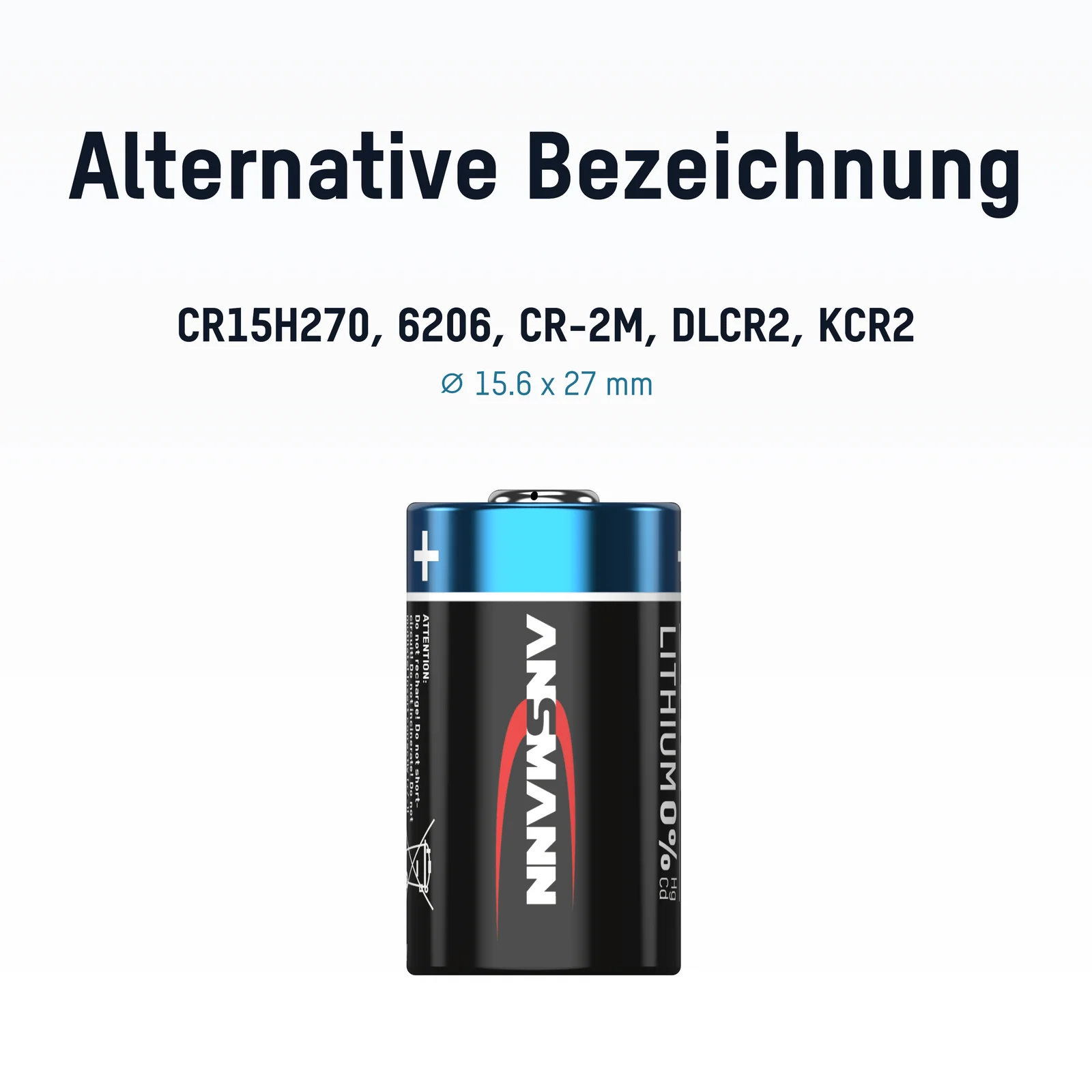 Ansmann 8X Ansmann Cr2 Lithium Battery 3V - 850 Mah High Performance Battery (8 Units)