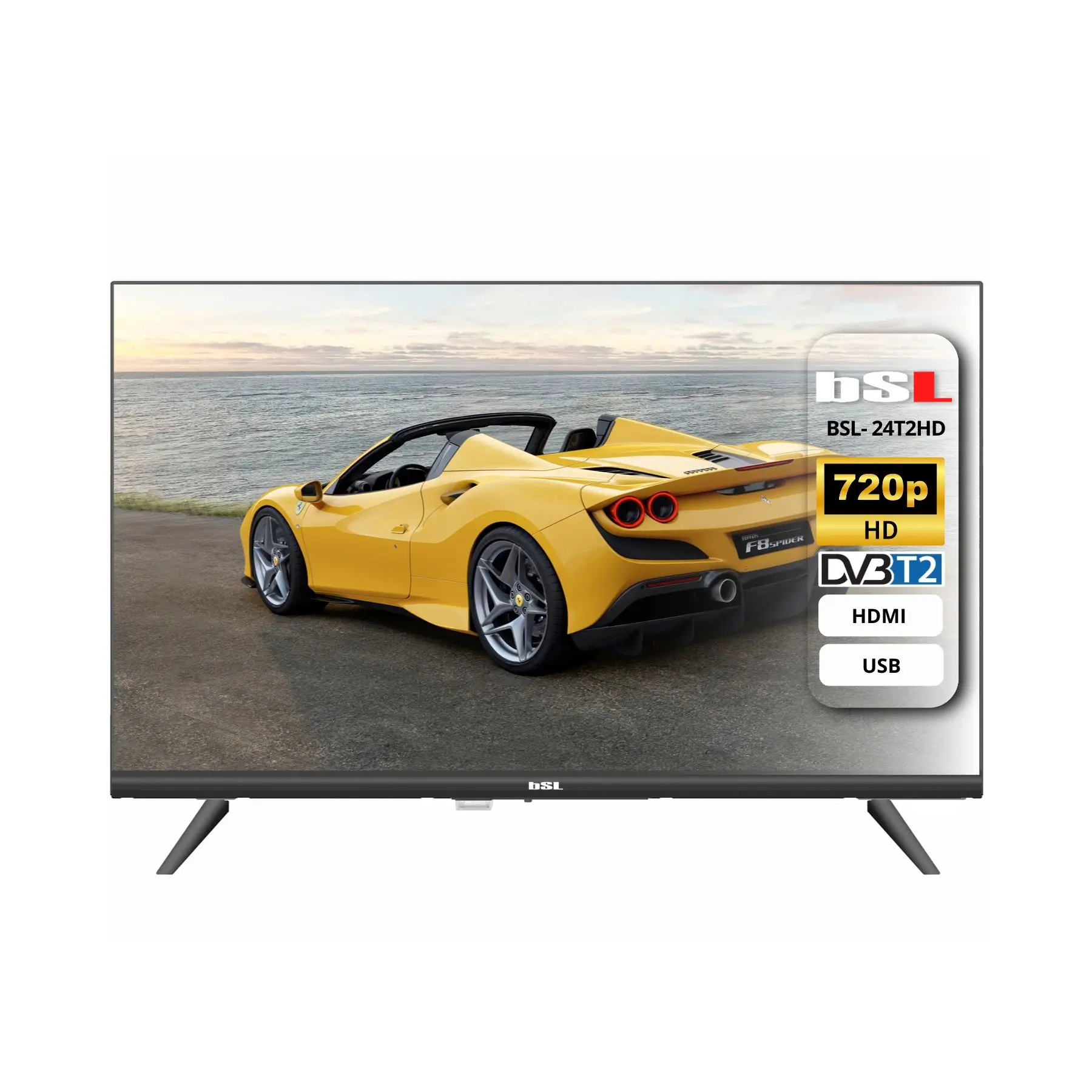 V 24 inch BSL-24T2HD TV LED HD 1366x768 | 60Hz | USB | DVBT2 HEVC | DVB-S2 | | HDMI