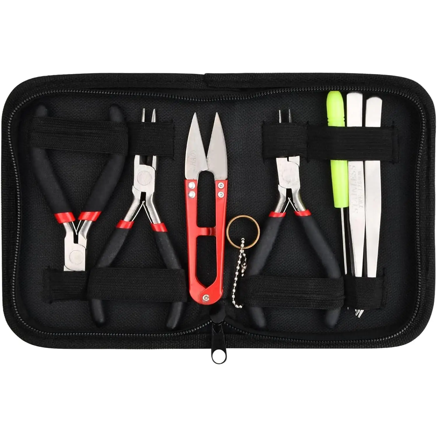 Juego de Herramientas para Hacer Joyas, 8 Piezas Kit de Herramientas Joyeria de Tijeras, Incluye Alicates, Tijeras, Pinzas y Otras Herramientas de Joyería para Fabricación y Reparación de Bisutería