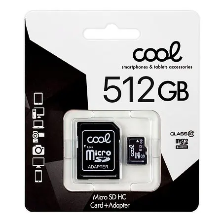 Tarjeta de Memoria Micro SD COOL 512GB Clase 10